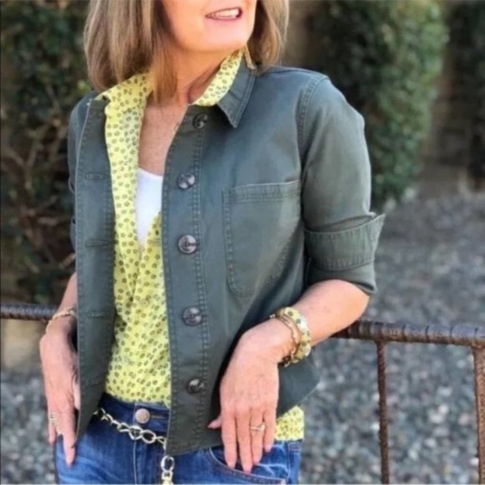 Olive Green Womens Utility Jacket